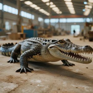 Gerçekçi yaşam boyutu Animatronic timsah hayvanat bahçesi sergi ve Safari parkı cazibe için hayvan modeli simüle - Product Image 2