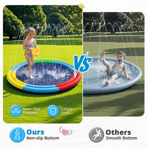 Divertido Tapete de Agua Extra Grande de 78 Pulgadas para Niños y Perros, Tapete de Juego con Rociador Antideslizante para Patio Trasero, Juguete Acuático para Exteriores - Product Image 3