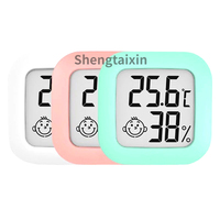 Termometer higrometer Digital LCD, termometer elektronik portabel Mini LCD untuk kamar bayi