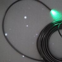 Câble à fibres optiques LED pour piscine extérieure, noir, 1 cœur, indice de protection IP44, alliage d'aluminium, blanc chaud 2700K, 75lm/W, éclairage DC12V