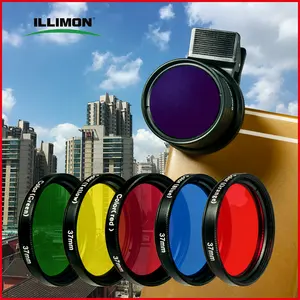 ILLIMON 37毫米光学过滤器用于投影机不同尺寸的手电筒彩色过滤器