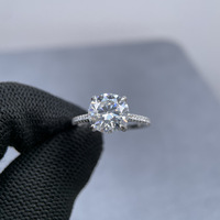 Bagues de fiançailles pour femmes, haute qualité, argent 925, bague en moissanite, design classique, bagues de mariage en argent, vente en gros