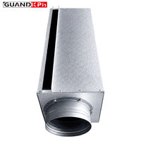 Boîte de distribution d'air galvanisée en acier pour diffuseur linéaire à fentes, boîte de distribution d'air isolée pour système HVAC monté au plafond