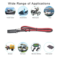 Câble d'alimentation en cuivre à connexion rapide SAE 2 broches résistant aux intempéries 12V pour panneaux solaires, longueur 300 mm