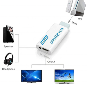 Adaptateur HDTV <span class=keywords><strong>Wii</strong></span> 1080P pour convertisseur Nintendo <span class=keywords><strong>Wii</strong></span> <span class=keywords><strong>U</strong></span>, prend en charge tous les modes d'affichage, prise audio 3,5 mm, matériau ABS - Product Image 3
