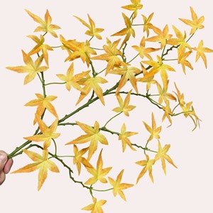 Decoración de Ramas de Hoja de Arce, Plantas Artificiales, Hoja de Ginkgo Amarilla, Decoración para Bodas, Árbol de Paisajismo, Flores Artificiales de Plástico de Estilo Moderno - Product Image 4
