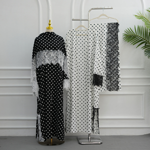 2026 <strong>Women's</strong> Polka Dot Lace Patchwork Loose Long <strong>Arabic</strong> Abaya Dubai Islamic Clothing Modest Abaya <strong>Women</strong> Muslim <strong>Dress</strong> with Hijab - Product Image 6