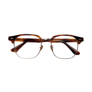 กรอบแว่นตา 533 Eyebrow Frame ทำมือจากอะซิเตท กรอบแว่นสายตาทรงธุรกิจ รุ่น <span class=keywords><strong>Grand</strong></span> Square ไทเทเนียม ทรงเหลี่ยม ดีไซน์ย้อนยุค รุ่นใหม่ - Product Image 1