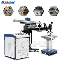 Machine de soudage laser à commande joystick pour grue, 300W 400W 500W, pour moules, soudage YAG, fibre optique, métal, acier, alliage, batterie, soudeuse cantilever
