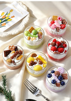 LANJO Bougie parfumée en forme de gâteau à la crème artificiel, dessert, fraise, chocolat, décorée, en cire de soja mélangée, Velas