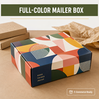 Caja de cartón corrugado de color personalizado, caja de cartón laminado a todo color con impresión de logotipo para embalaje minorista al por mayor