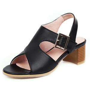 Sandales à talons hauts pour femmes, élégantes, talons épais, vacances décontractées, <span class=keywords><strong>escarpins</strong></span> romains - Product Image 2