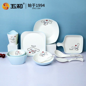 Cinnamoroll Dinnerware Set Plates Bowls Cups Spoon Cartoon Design Daily Use - Product Image 2