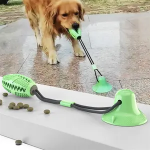 Amazon durevole cane silicone spazzolino interattivo giocattolo per animali domestici di lusso in gomma naturale masticare ventosa giocattolo per cani