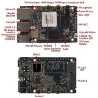 Computadora Industrial de Placa Única RK3588 ARM 6 TOPS NPU, 40 Pines GPIO, MIPI CSI/DSI, CAN Bus para Sistemas Integrados de Control Industrial