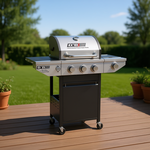 Parrilla de Gas Propano de Acero Inoxidable DB de 3 Quemadores, 37000 Btu, para Cocinar al Aire Libre en el Patio - Product Image 2