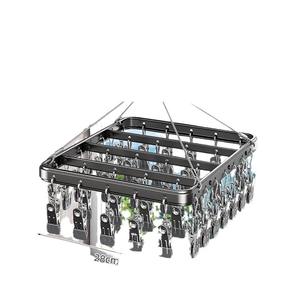 Séchoir à chaussettes en alliage d'aluminium, 28 cm, rectangulaire, avec plusieurs pinces, pour organiser le séchage des vêtements sur le balcon - Product Image 1