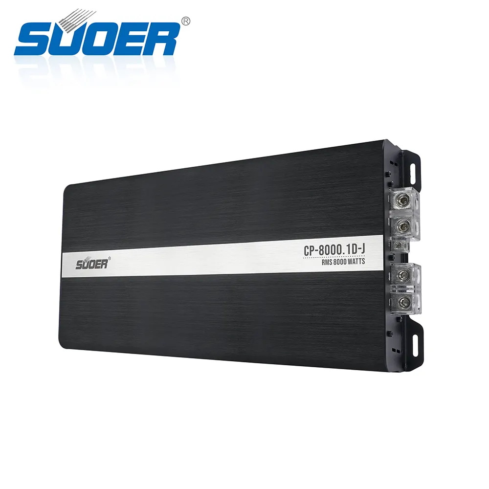 Suoer CP-8000 Amplifier mobil, Amplifier Audio mobil kekuatan besar Kelas D 24000W Monoblock untuk mobil