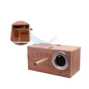 Commercio all'ingrosso Pappagallo nido allevamento canarino gabbia di allevamento voliera nido Box per la casa degli uccelli in legno Pet uccello da cova scatola nido - Product Image 6