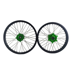 Juego de Ruedas KYZ CNC 7050-T6 de Aleación Anodizada de 21/19 Pulgadas Supermoto para <span class=keywords><strong>Honda</strong></span> CRF Kawasaki KX KXF 250 <span class=keywords><strong>450</strong></span> <span class=keywords><strong>Enduro</strong></span> Racing Pro Kit - Product Image 1