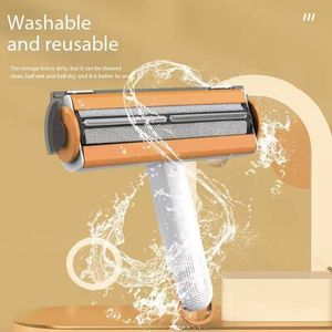 Brosse à rouleaux pour animaux de compagnie en ABS amovible, autonettoyante et réutilisable, pour chiens et chats, dispositif d'élimination des poils, brosse à rouleaux en peluche - Product Image 2
