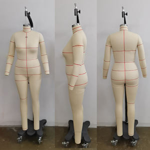 Maniquí de Costura Femenino de Talla Grande para Tienda de Ropa, Ajustable con Pasadores, de FRP, con Ruedas - Product Image 3