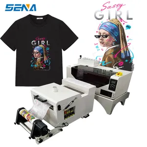 dtf clothing heat transfer machine Hot press machine Shake powder machine dtf printer with T-shirt shirt leather printing