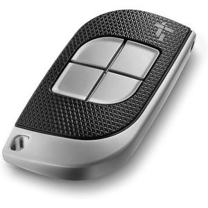 Tts44fks Telecomando a 4 canali da 433 Mhz per apertura cancelli di garage e capannoni, design minimalista, materiale plastico - Product Image 1