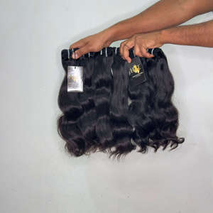 Extensiones de Cabello Natural Ondulado, Cabello Humano Indio Virgen con Cutícula Alineada, Ondulado Tipo Temple, Rizado - Product Image 2