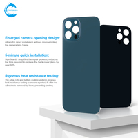 STAROZON Verre arrière premium à grande ouverture pour iPhone 12 Mini Pro Max avec trou pour caméra grand angle, installation facile, verre de réparation