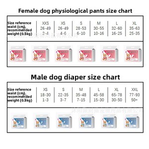 Pañales Multiusos Transpirables de Tela No Tejida con SAP <span class=keywords><strong>para</strong></span> Perros Machos de Raza Pequeña, Poodles, Almohadillas <span class=keywords><strong>para</strong></span> Incontinencia - Product Image 3