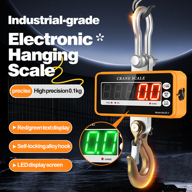 Most Popular in 2025 Digital Industrial 1 Ton Wireless Crane Scale with LCD Display OEM Stainless Steel