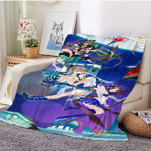 Mantas de franela de lana suave y ligera con estampado personalizado de Anime, patrón de monstruo angular de dibujos animados, tamaño Queen King - Product Image 6