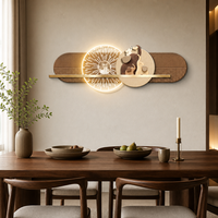 Lampe murale décorative LED Moon Art Relief, série Rhythmic Art, pour salon de luxe, couloir, entrée, ambiance lumineuse
