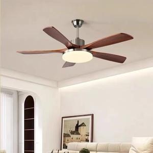 Moderne Led Plafondventilator Met 5 Mdf Bladen Glas Lichaam Stil Indoor Voor Huishoudelijke Woonkamer 5 Mdf Bladen Houten Plafondventilatoren - Product Image 4