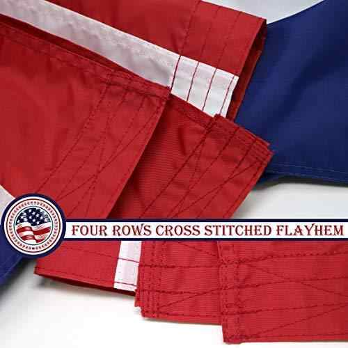 UD2 for G128 6x10 Ft American Flag Nylon Embroidered Customizable Polyester Banners for Automotive 3x5 Ft Fiberglass Pole