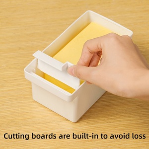 Custom Logo/Color Butter Cutting Storage <b>Container</b> Plastic Cheese Cake Butter Dish Box with Cover <b>Refrigerator</b> with Lid - Product Image 2
