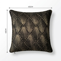 Housses de coussin en jacquard métallique en gros, housses de coussin décoratives carrées tissées, housses de coussin de luxe pour la décoration intérieure