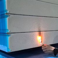 Panel Sándwich de Aluminio con Núcleo de PU Ignífugo A1, Aislado con Poliuretano, para Techos, Paredes de Almacenes y Cámaras Frigoríficas