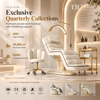 Table de beauté brevetée TURRI, lit d'esthéticienne, chaise cosmétique, lit de beauté électrique, lit d'esthétique pour clinique de soins de la peau
