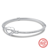 Serpent Bracelets Printemps Arbre de Vie Coeur Forme Fermoir Serpent Chaîne Bracelet Bracelet Bijoux Charmes Bracelet S925 En Argent Sterling