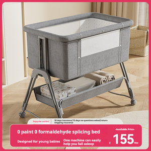 <span class=keywords><strong>Cuna</strong></span> moderna portátil <span class=keywords><strong>de</strong></span> metal para bebé con mosquitera extraíble plegable para dormir recién nacido en el dormitorio del hotel o del <span class=keywords><strong>hospital</strong></span> - Product Image 4