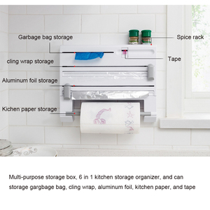 Hot Selling Plastic Food Wrap <strong>Dispenser</strong> <strong>Cling</strong> Film Cutter Kitchen Foil Paper Holder Rack Roll <strong>Dispenser</strong> - Product Image 4