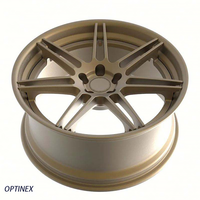 Jantes forgées sur mesure en bronze, montées à l'arrière, 2 pièces, 18 19 20 21 22 pouces, 5x120 5x114.3 5x130 5x112 pour Porsche Ferrari Mustang