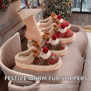 Pantuflas de invierno y primavera para mujer, cálidas, de moda, con forro de algodón y suela de EVA, al por mayor - Product Image 2