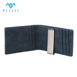 Custom pelle sintetica RFID blocco sottile Mini fermasoldi portafoglio Air Tag Case in rilievo Logo Unisex diretta della fabbrica di <span class=keywords><strong>pelletteria</strong></span>