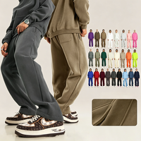 Pantalon de survêtement unisexe en molleton épais de qualité supérieure, coupe décontractée, avec broderie en coton, personnalisable avec logo OEM, vente en gros, collection automne-hiver