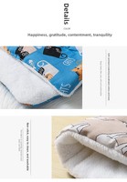 Tapis pour animaux de compagnie en coton-lin et laine d'agneau OEM, lit pour chien et tapis pour chat, couverture toute saison, épaissie, lavable, motif animalier de dessin animé