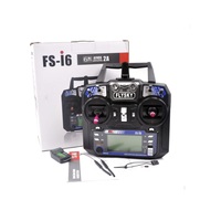 Émetteur-récepteur RC Flysky FS-i6 2.4G 6 canaux en plastique ABS IA6 IA6B pour hélicoptère, avion, quadricoptère, planeur F358