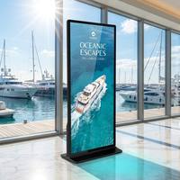 AIYOS Kurumsal Dijital Dizini Modern Resepsiyon Çözümü Özel Logolu Tam Ekran Dijital Tabela Ekranlı Totem Kiosk
